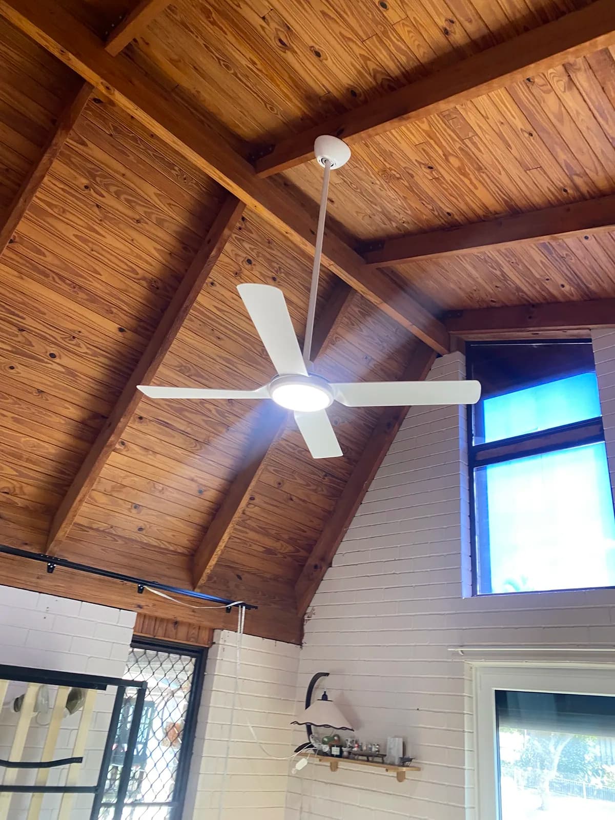 Outdoor ceiling fan, Queenslander deck