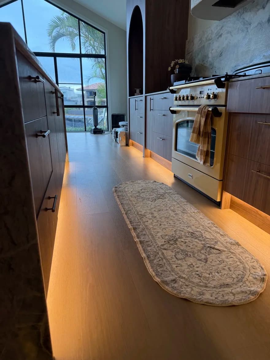 Kitchen LED strip lighting